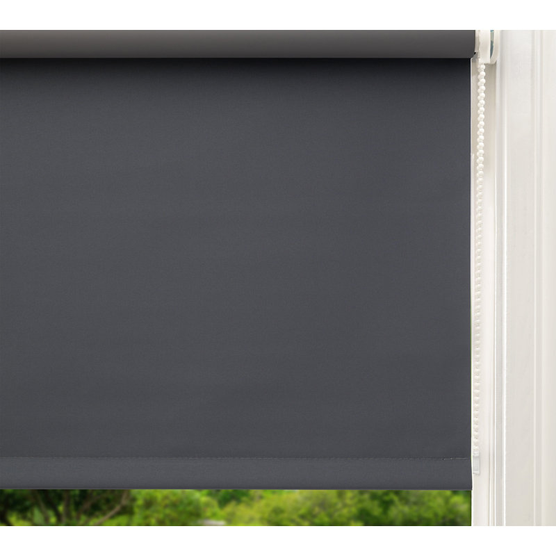 Roller shade, Dark Grey, 120cm W x 160cm L