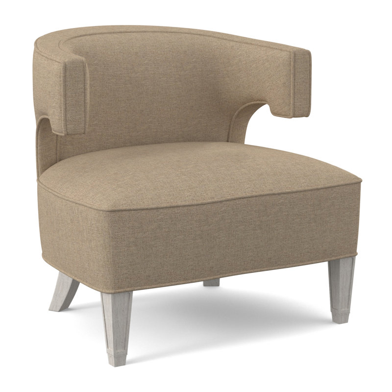 Chaise Laurel, Bisque, 100 % polyester lin Elise