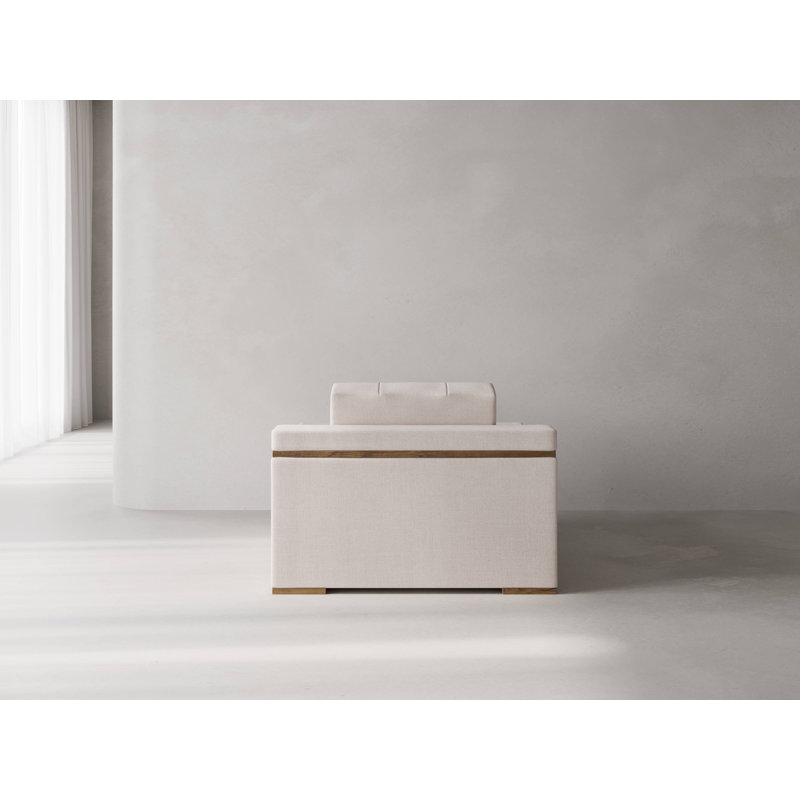Chaise d'appoint rembourrée, Ivoire Nevis