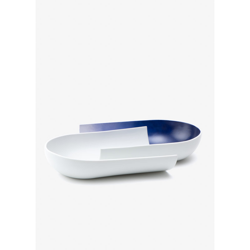 Nexus Porcelain Fruit Bowl, Blue/White