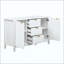 Buffet à motif ondulé - 3 tablettes réglables, 3 tiroirs et portes à fermeture en douceur, console de rangement avec poignées en métal, convient pour le bureau, le couloir et le salon-6797970