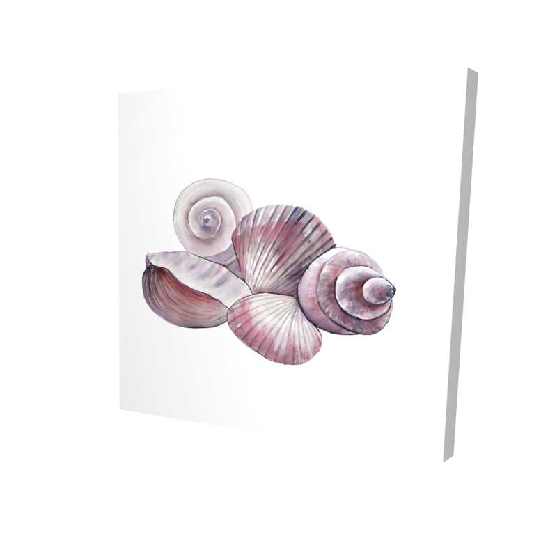 Coquillage bord de mer, toile rose bord de mer | Décoration intérieure