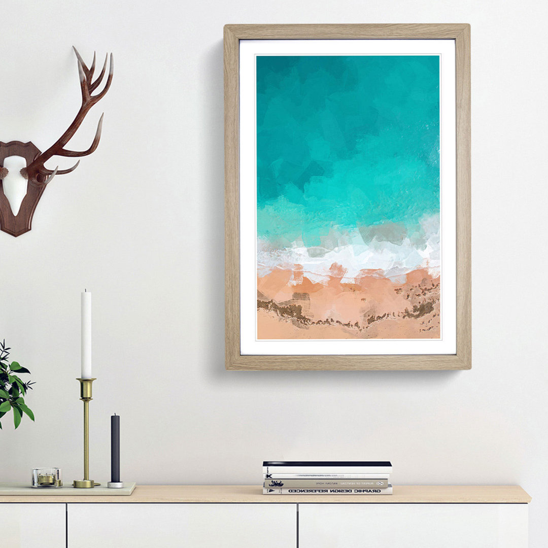 Sydney Australia Beach in Abstract - Framed Print