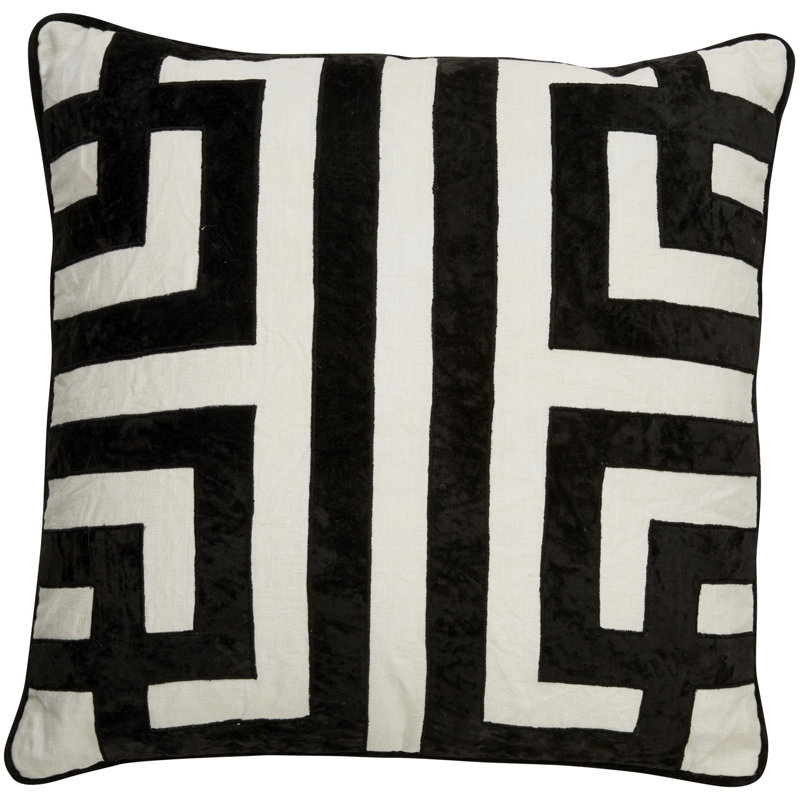 Housse de coussin en lin Cosmic, Noir