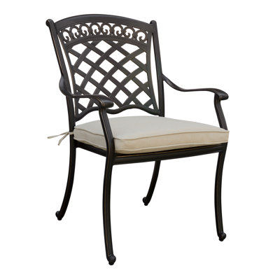 Chaise de patio avec coussin Ingram
