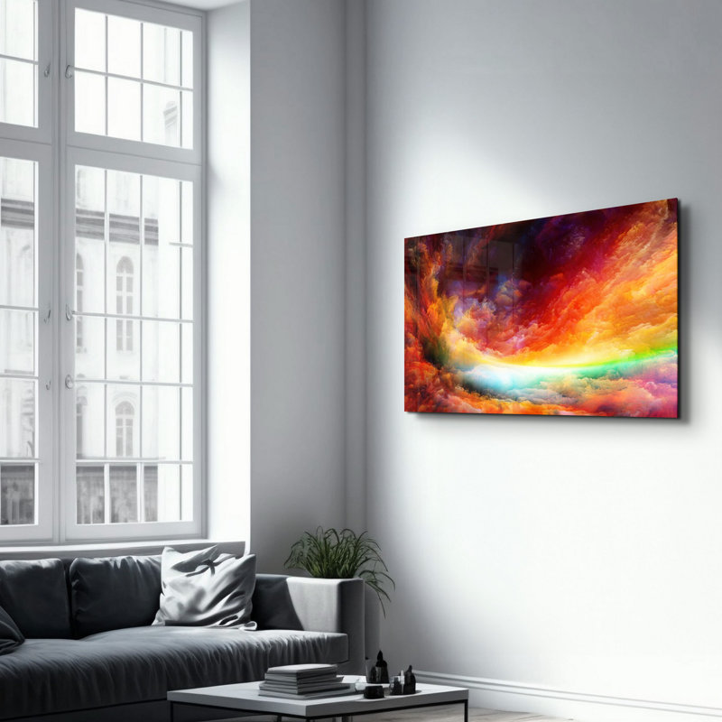 Lekeya Elegant Tempered Glass Wall Art Painting, 13.8 x 21.7 inches | 100% Tempered Glass, Thickness: 0.16 inches | UV Printed for Vibrant Colors | Perfect for Home Decor, Living Room, & Office Spaces