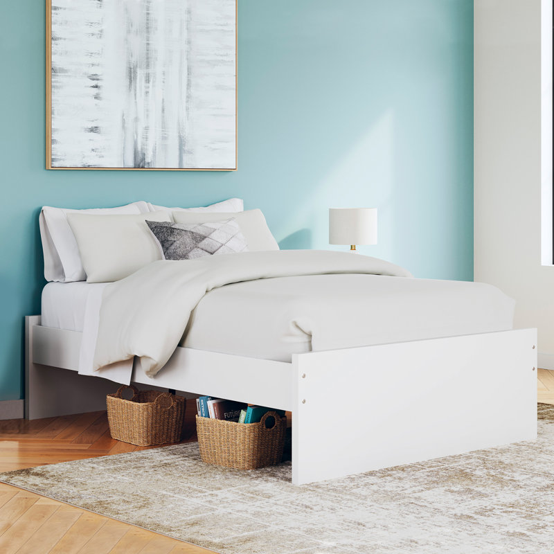Dunagan Full Platform Bed, White, Full