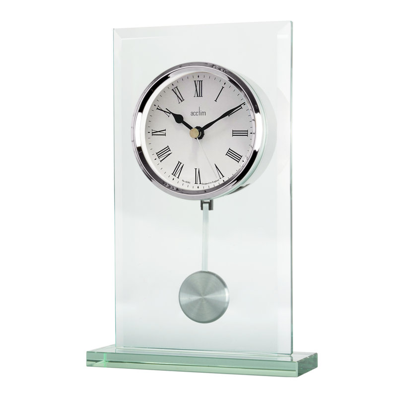 Acctim La Collina Pendulum Mantel Clock Quartz Energy Efficient Movement Glass