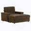 Oversized Chaise Lounge Indoor,Faux Rabbit Fur Sofa Bed with Storage Ottoman and Armrests-1974746837