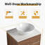 Meuble-lavabo autoportant de 60 po avec lavabo vasque en céramique blanche et 5 portes d'armoire à fermeture en douceur