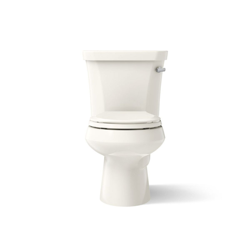 Wellworth® 1.28 GPF Water Efficient Round Two-Piece Toilet (Seat Not Included), Biscuit, Right-Hand, No