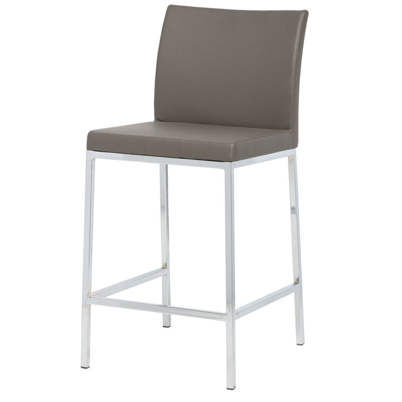 Kunze Jersey Bar & Counter Stool, Charcoal, Counter Stool (25.5" Seat Height)