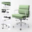 Chaise de bureau ergonomique en cuir véritable, chaise de conférence pivotante de style milieu du siècle avec soutien lombaire-901290631-901290650