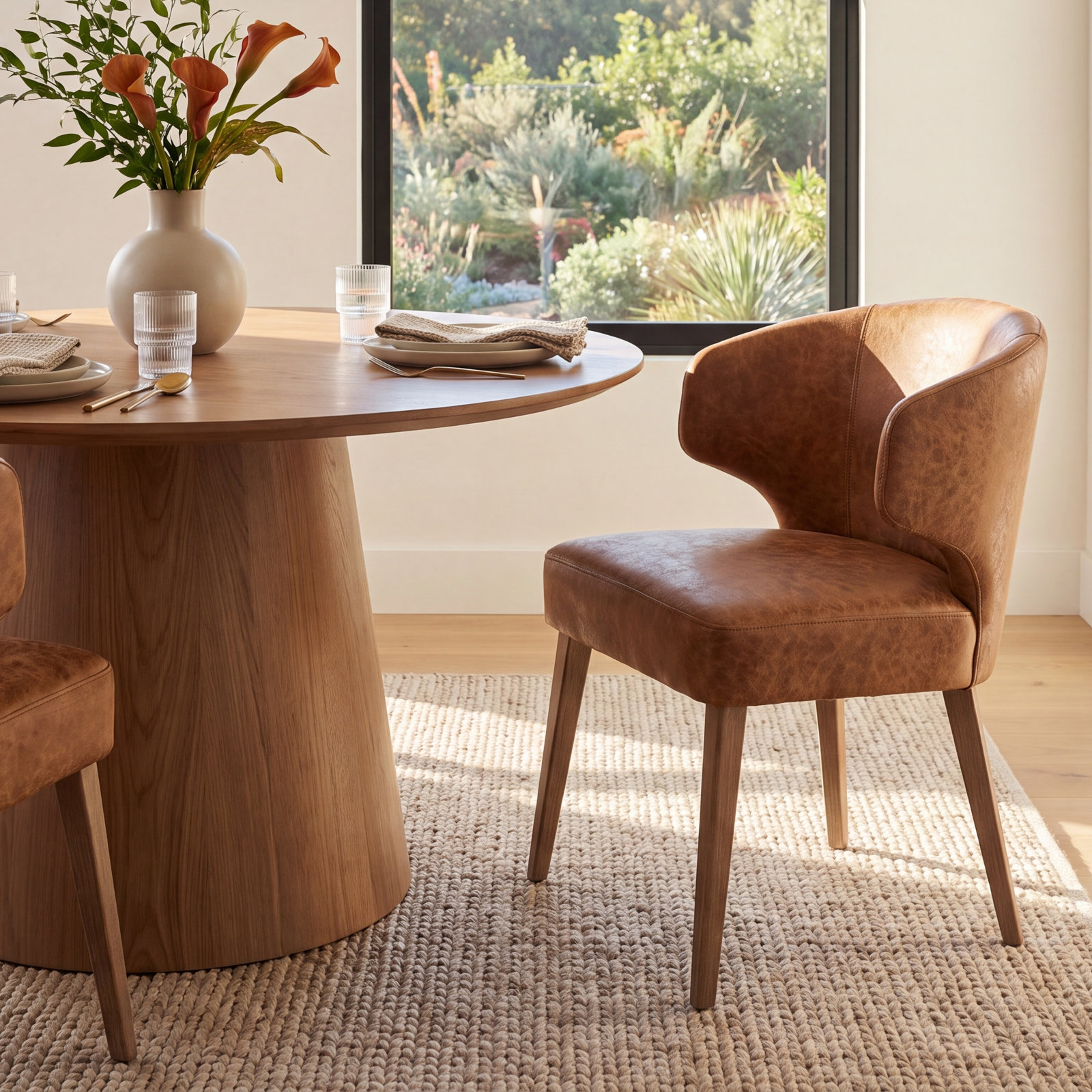 Luthien Genuine Leather Dining Chair