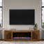 Meuble télé avec foyer 82 po Eclipse pour téléviseur de 90 po ou moins, finition bourbon et noyer-740580175-740580170