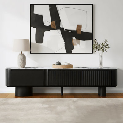Meuble télé 71 po avec plateau en céramique Walther