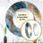 Blue and White Marble Dreams - Abstract Decorative Mirror, Blue Round Wall Mirror, Printed Metal Art-97183537