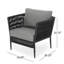 Chaise de terrasse avec coussins Taliaferro