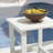 Adirondack Side Table, Square Patio End Table, Weather Resistant 15" Outdoor HDPE Table for Porch, Pool, Balcony, White