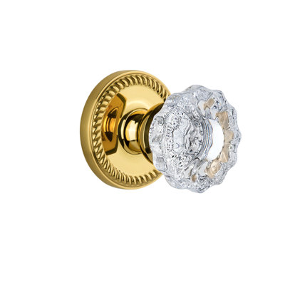 Grandeur Newport Rosette Pasage with Versailles Crystal Door Knob