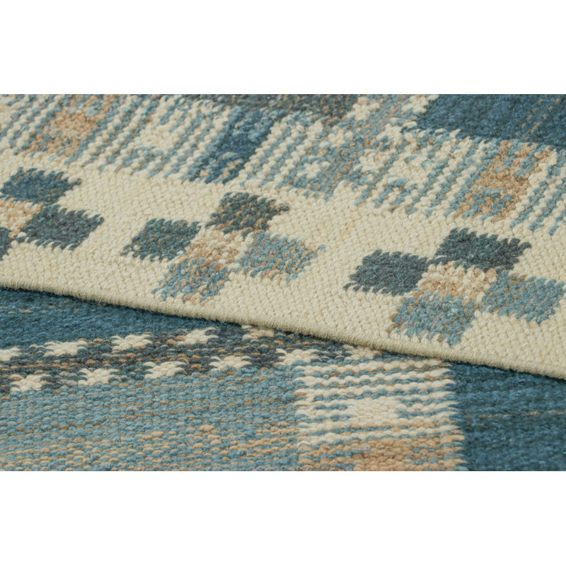 Scandinavian Wool Geometric Area Rug, Rectangle 5' x 8'