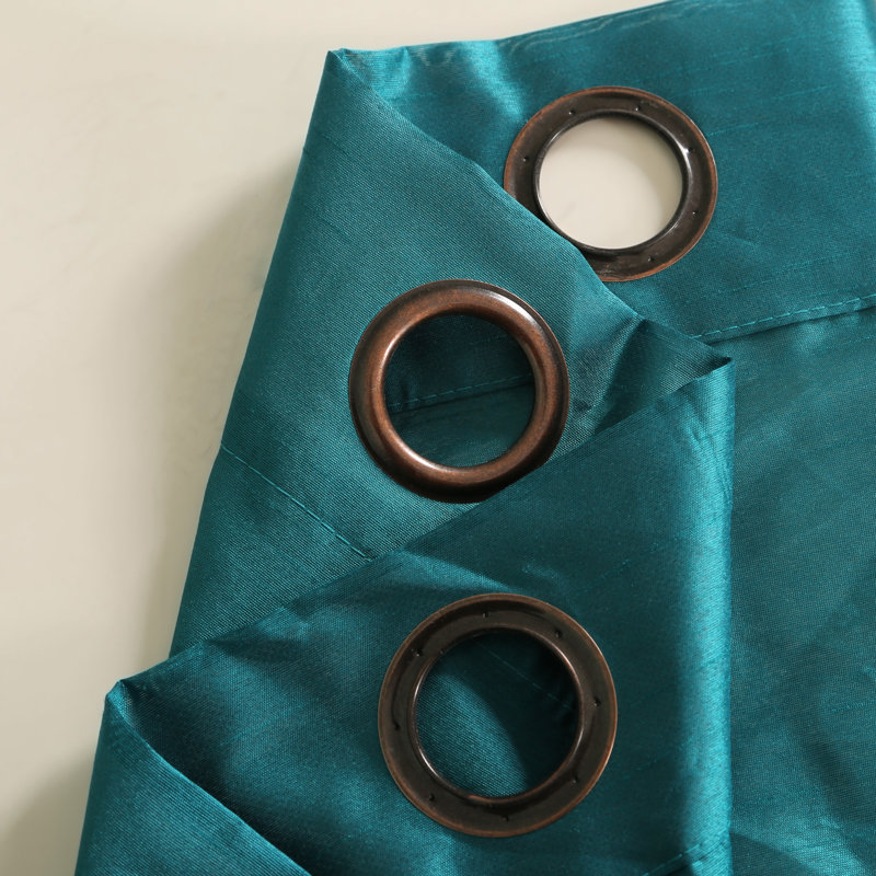Diredra Polyester Semi-Sheer Curtains, Teal