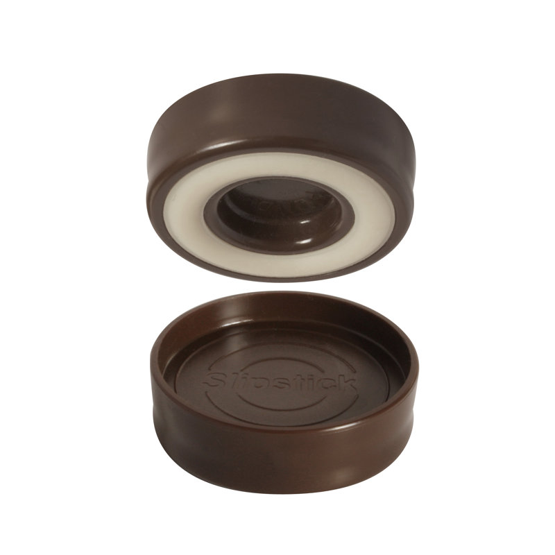 Chocolate Brown Rubber Furniture Leg Floor Protector Coaster Cups (Set of 4)