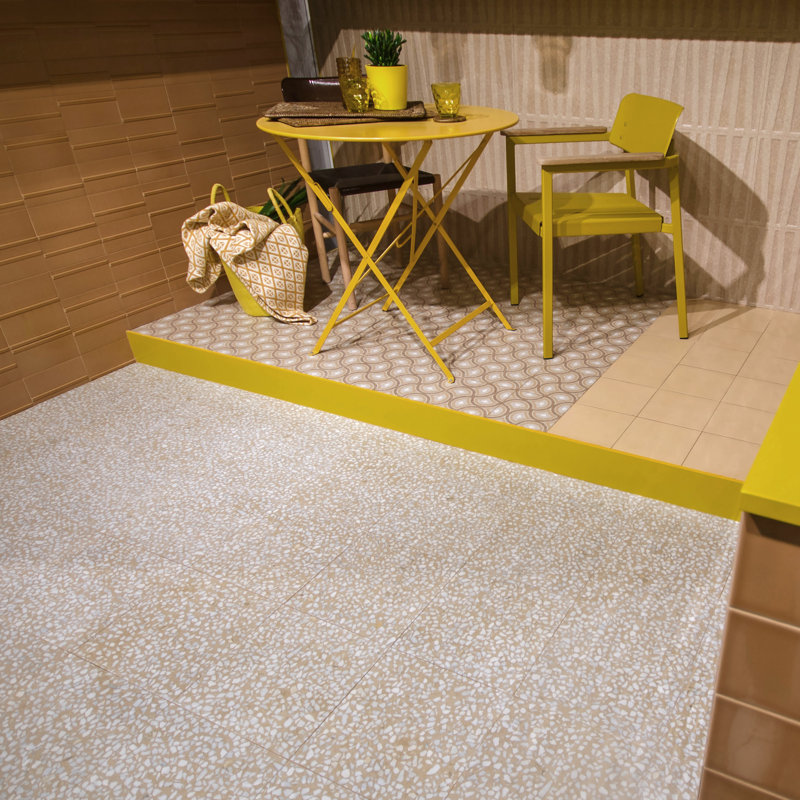Farnese Amalfi 12" x 12" Porcelain Field Tile Wall & Floor Tile, Crema