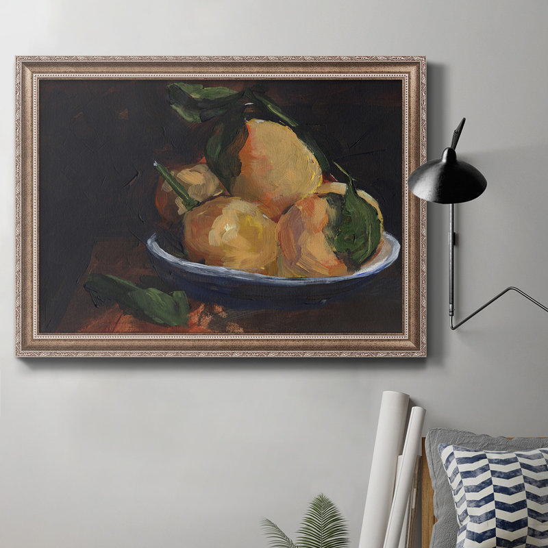 Fruit Plate I - peinture sur toile encadrée, H 16 po x l 20 po x P 2,5 po