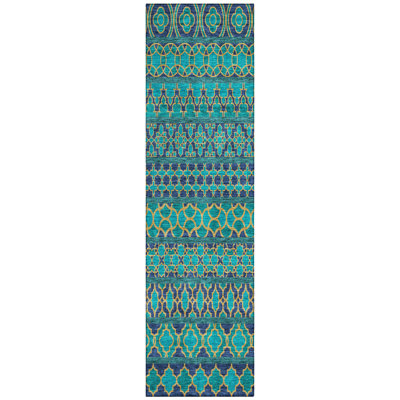 Juli Moroccan Polyester Machine Woven Rug with Non-Slip Backing 