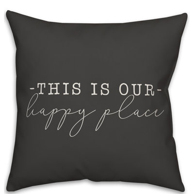  Housse et insert de coussin carré This is Our Happy Place