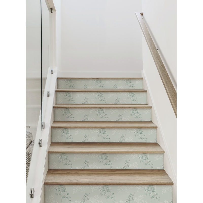 Montant d'escalier en vinyle Breezy Blooms, H 6 po x l 48 po, Sauge