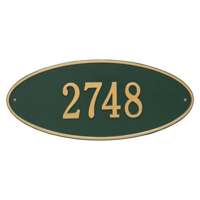 Plaque d'adresse murale sur 1 ligne Madison