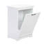 White Trash Can Cabinet With Adjustable Door, 13 - Gallon Multi Functional For Balcony And Living Spaces Capacity Cabinet, Garbage Bin Holder Tilted Angles Room