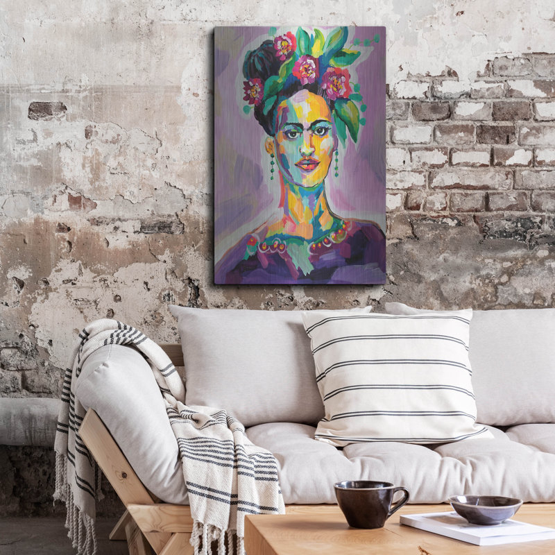 «Frida» par Jeanette Vertentes, art mural en métal, H 36 po x l 24 po
