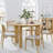 30“H Round Wood Dining Table Kitchen Table with 4 Legs-1933433799-1933433798
