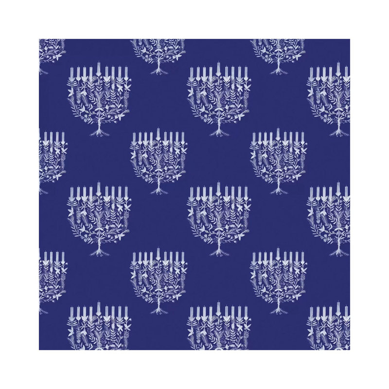 «Boho Hanukkah Collection F» par Grace Popp - reproduction imprimée, Pas de tapis, Toile tendue