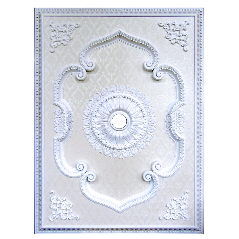 Victorian White Fiberglass Polyurethane Ceiling Medallion