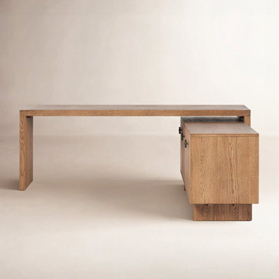 L-Shaped Wood Executive Desk