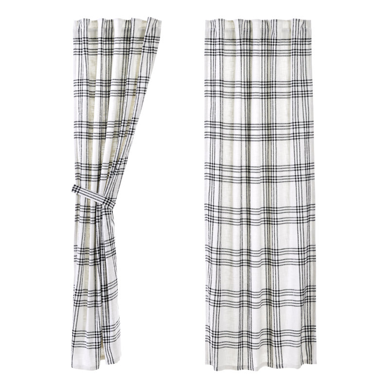 Cohe 100% Cotton Room Darkening Curtain Panel Pair, 40" W x 84" L, Golden/White