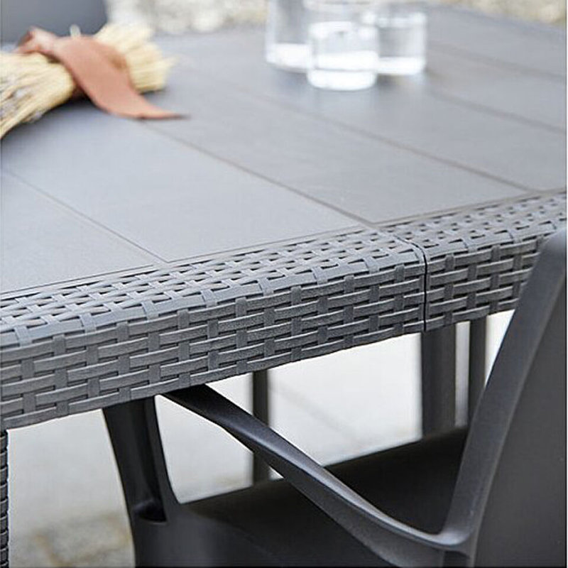 Alletha Rectangular Outdoor Dining Table , 90cm cm W 220cm cm D