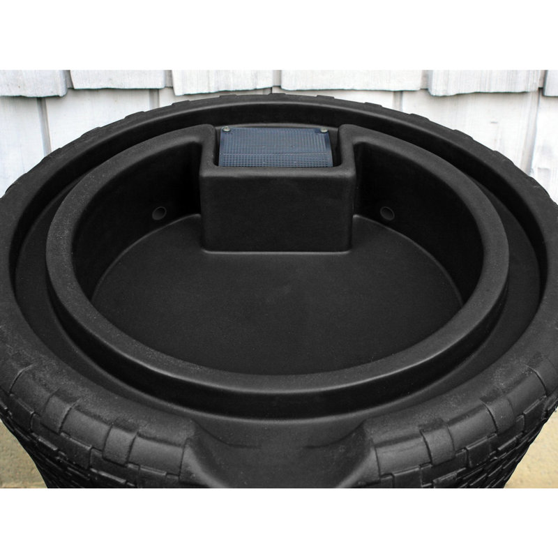 Baril d'eau de pluie 50 gallons Impressions, Noir