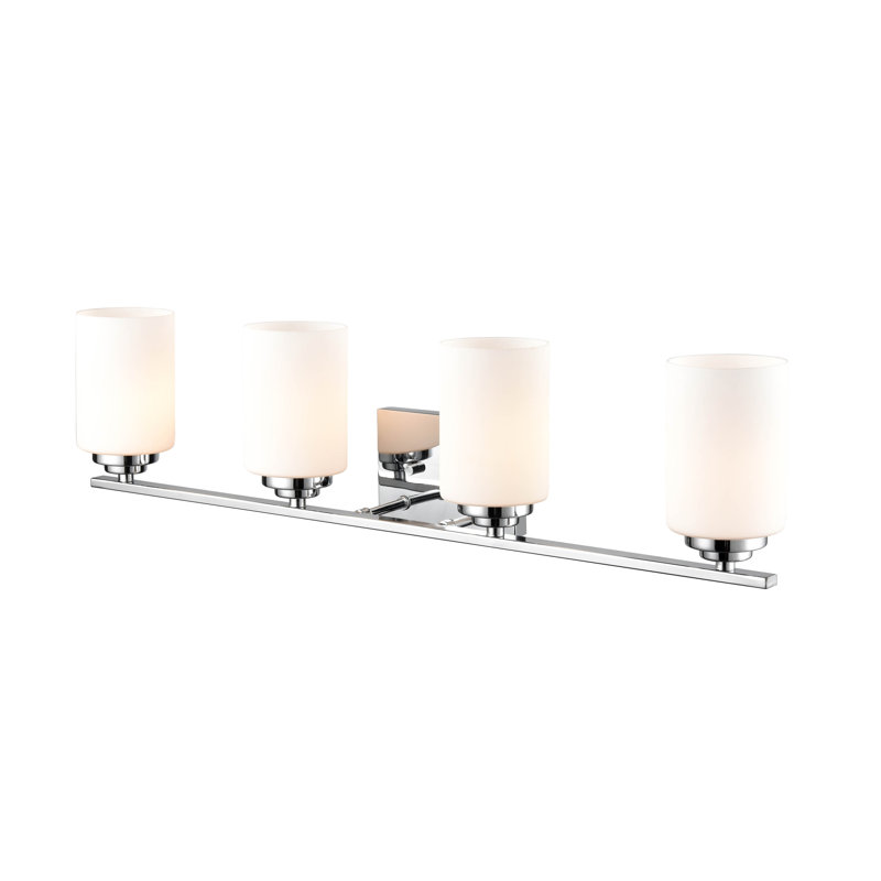 Éclairage de salle de bain à intensité variable 4 lumières Hester, Chrome