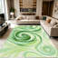 Tapis vert à motif d'aquarelle abstraite 1pc pour le salon, doux et confortable, convient à toutes les saisons, facile à entretenir, lavable à la machine, tapis de dessous de table convenant à la table à manger, à la chambre à coucher, à la cuisine, au vestibule, à la maison-129450643
