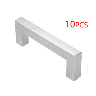 10 Pcs Cabinet Kitchen Handles Stainless Steel Knobs Drawer Cupboard Pulls