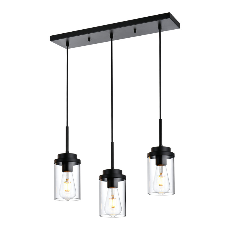 Konyn 3 - Light Kitchen Island Pendant, Black