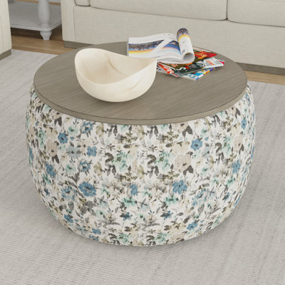 Boycey Upholstered Storage Ottoman with Wood Top