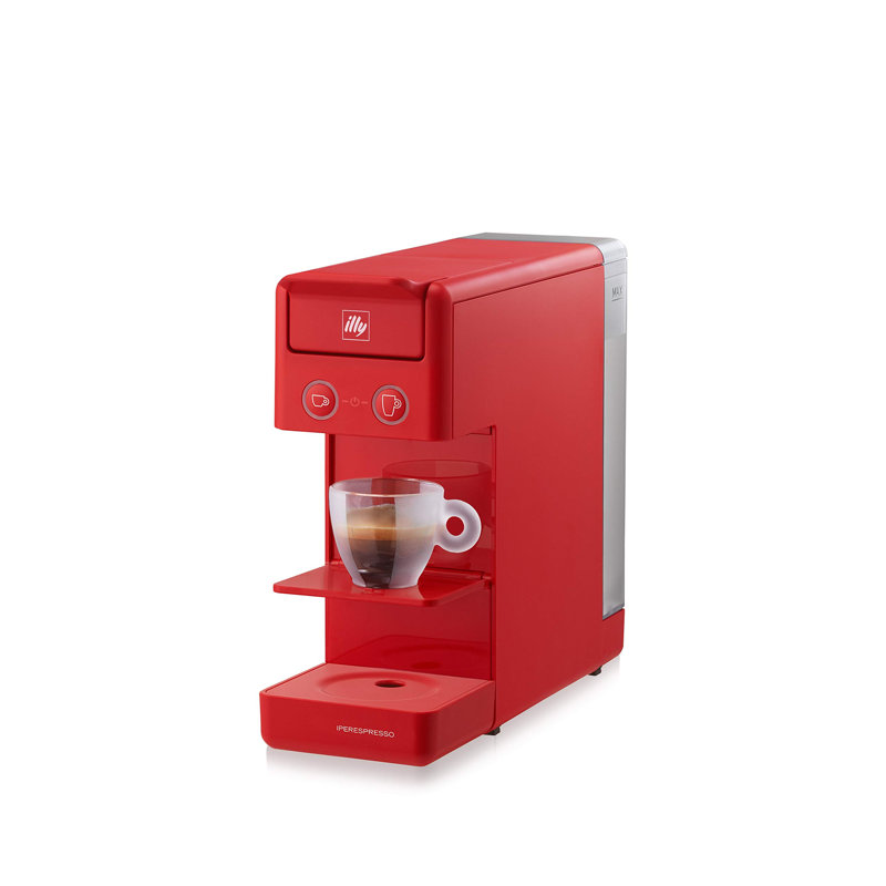 illy Y3.3 Single Serve Espresso and Coffee Capsule Machine, Red