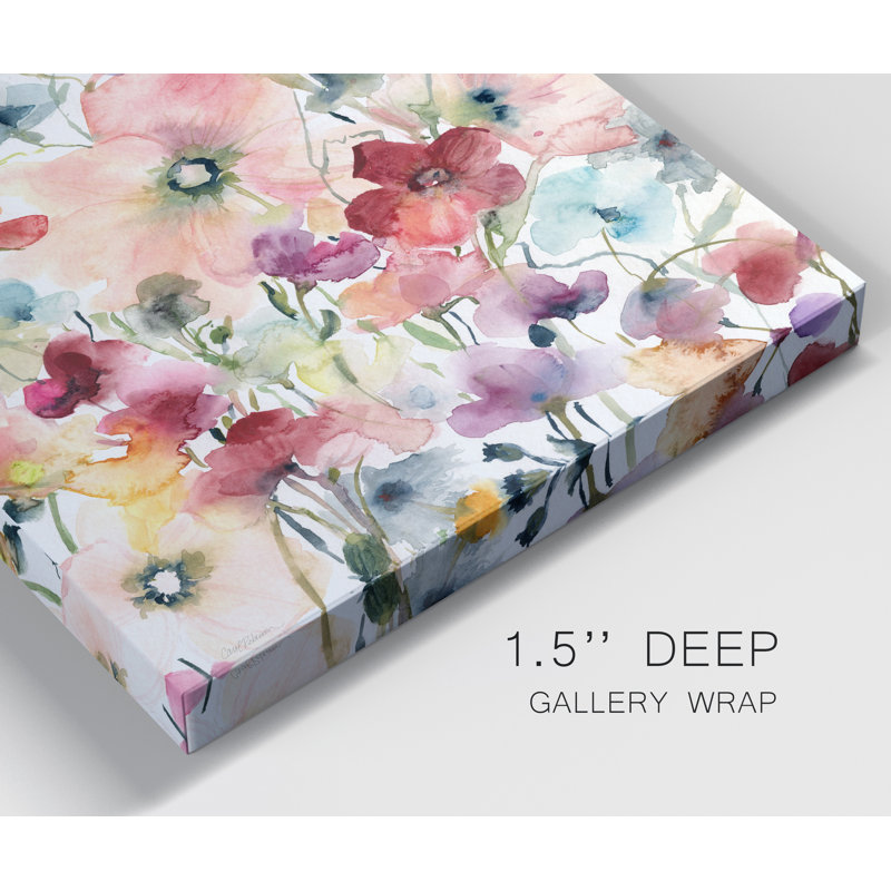 " Poppies And Sweetpeas ", 20" H x 16" W x 1" D