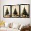 Art des Fêtes de Noël -Série 2-Cccxxxxi-3 - Toile tendue avec châssis encadré - 3 pièces-648064808-648064815